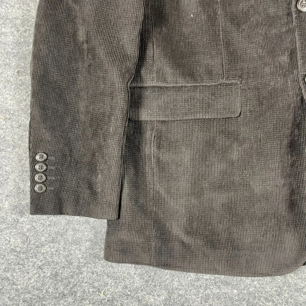 Bachrach Jacket Mens 40 R Black Corduroy Blazer Cord Sports Coat Academia Preppy